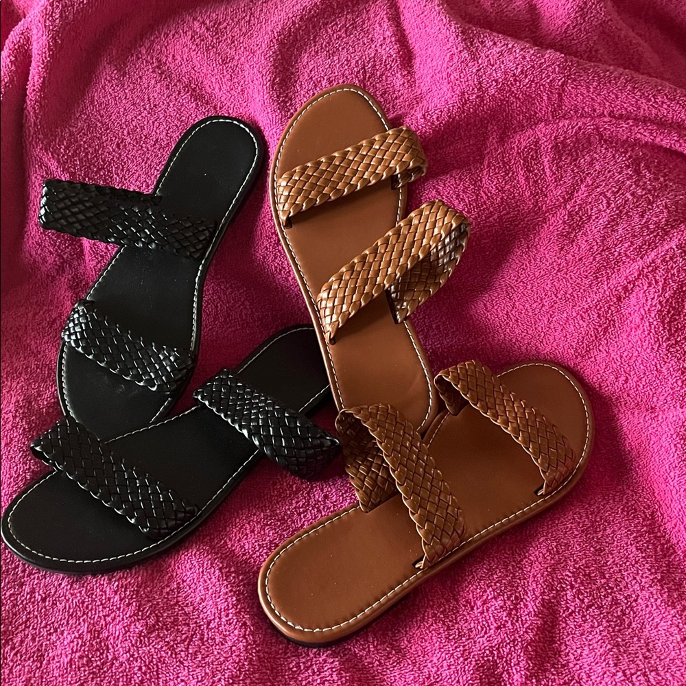 Stylish Black and Brown Women's Sandals